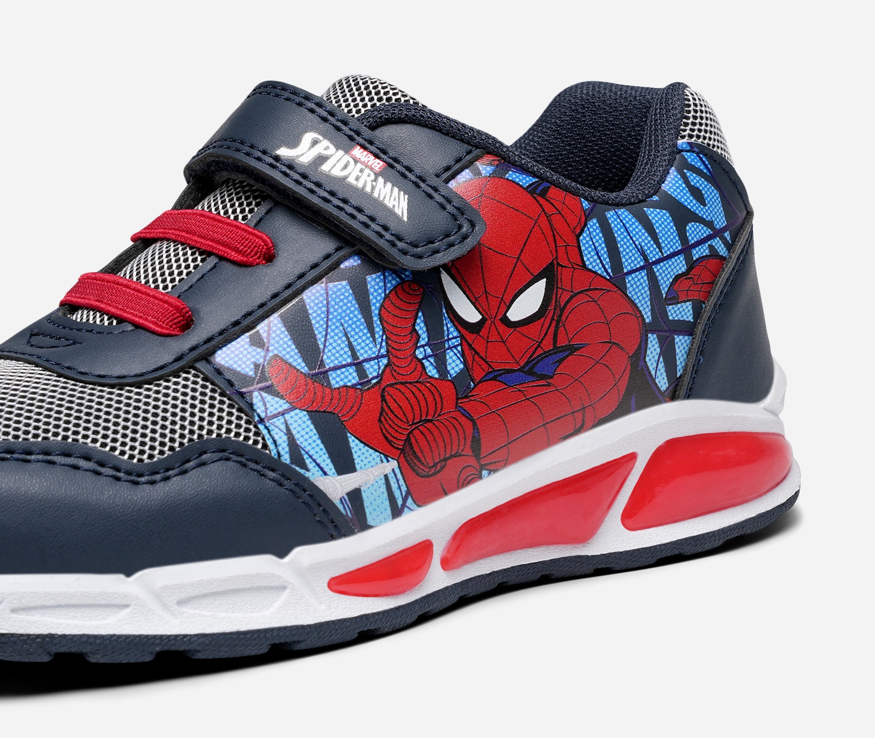 SPIDERMAN, Blinkende sneakers Flerfarget
