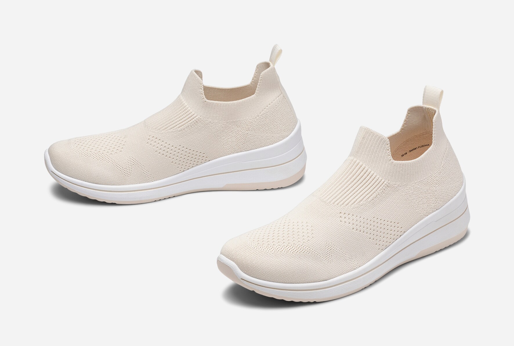 CLOU, Sock sneakers Beige