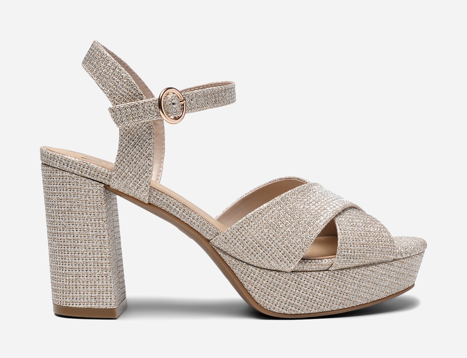 VOX, Sandalett med platåsåle Beige