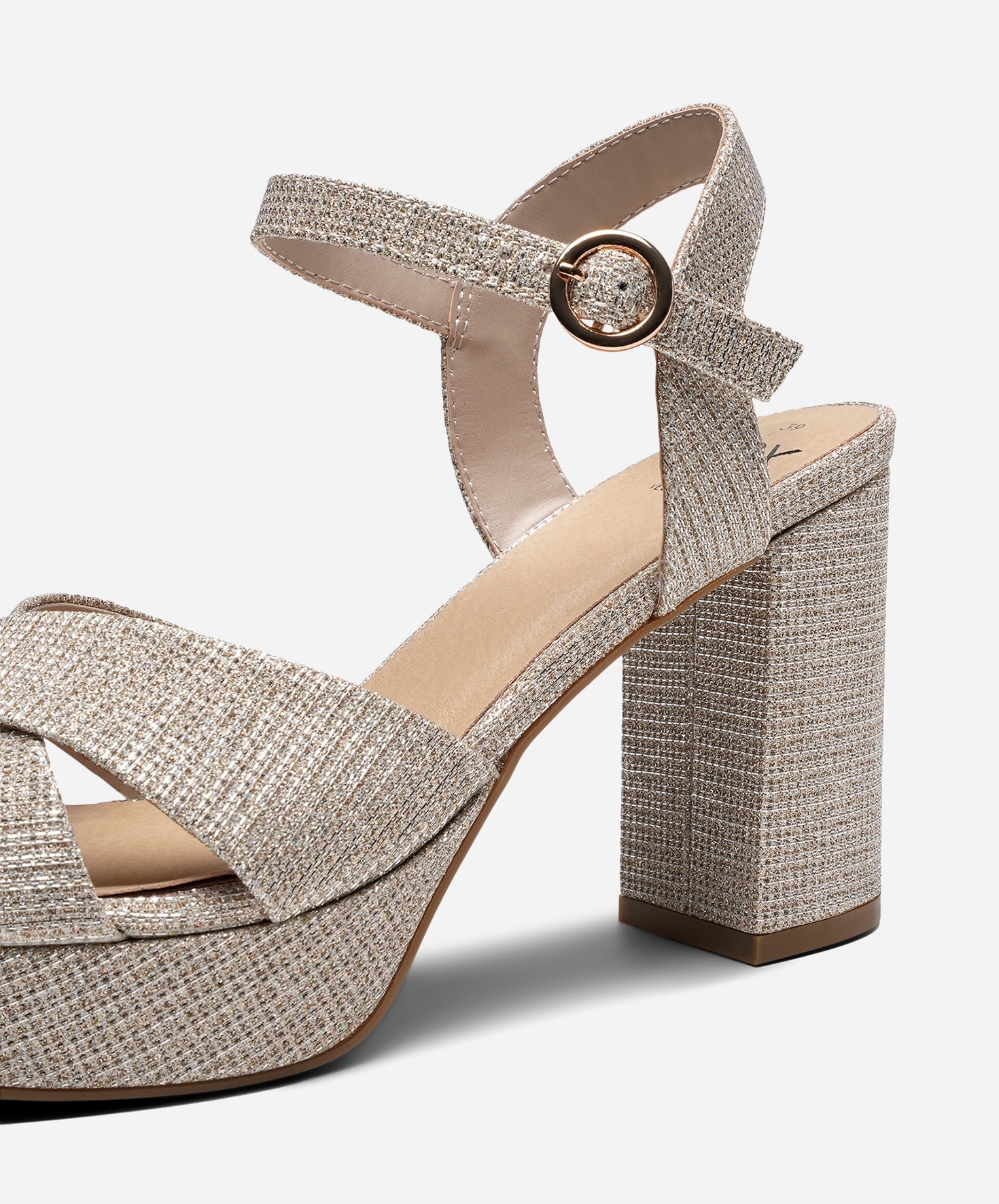 VOX, Sandalett med platåsåle Beige