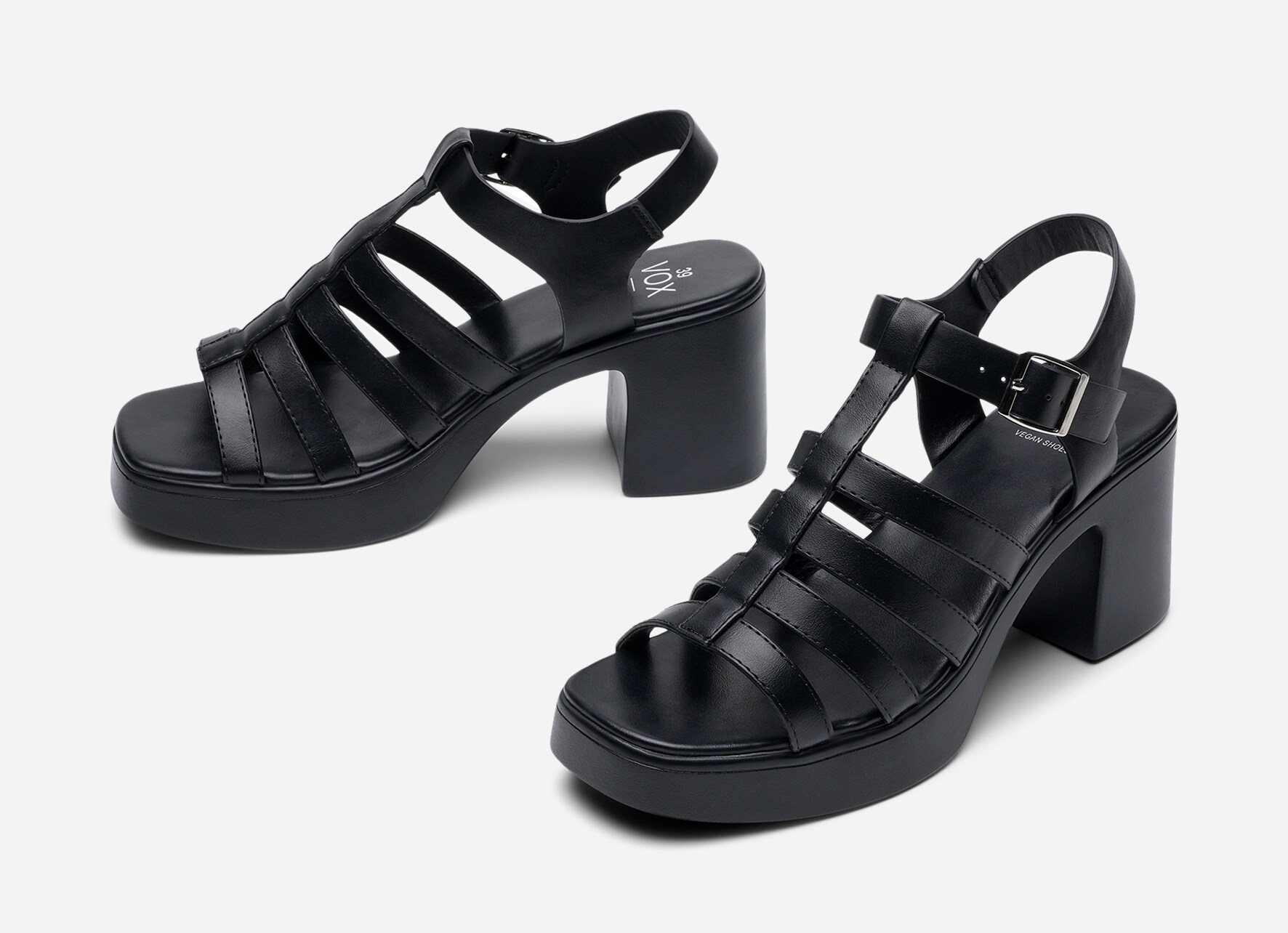 VOX, Sandalett med reimer Sort