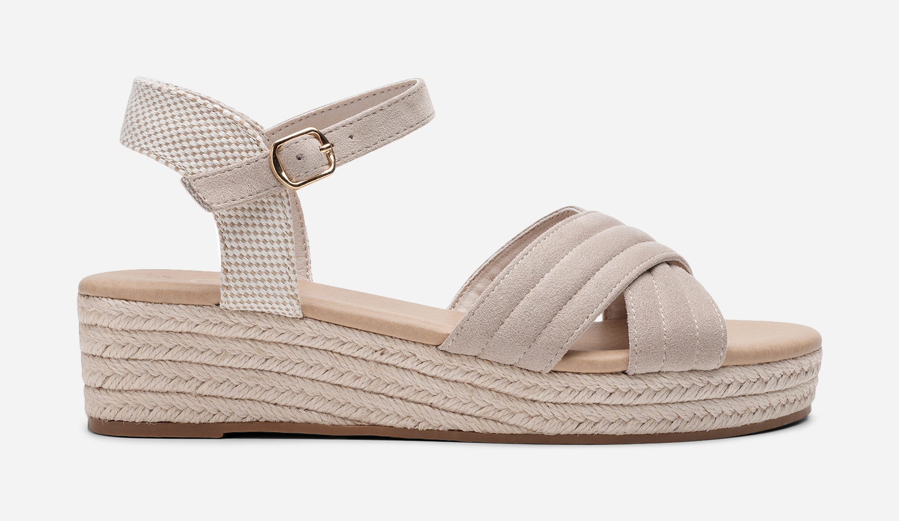 CLOU, Sandalett med repsåle Beige