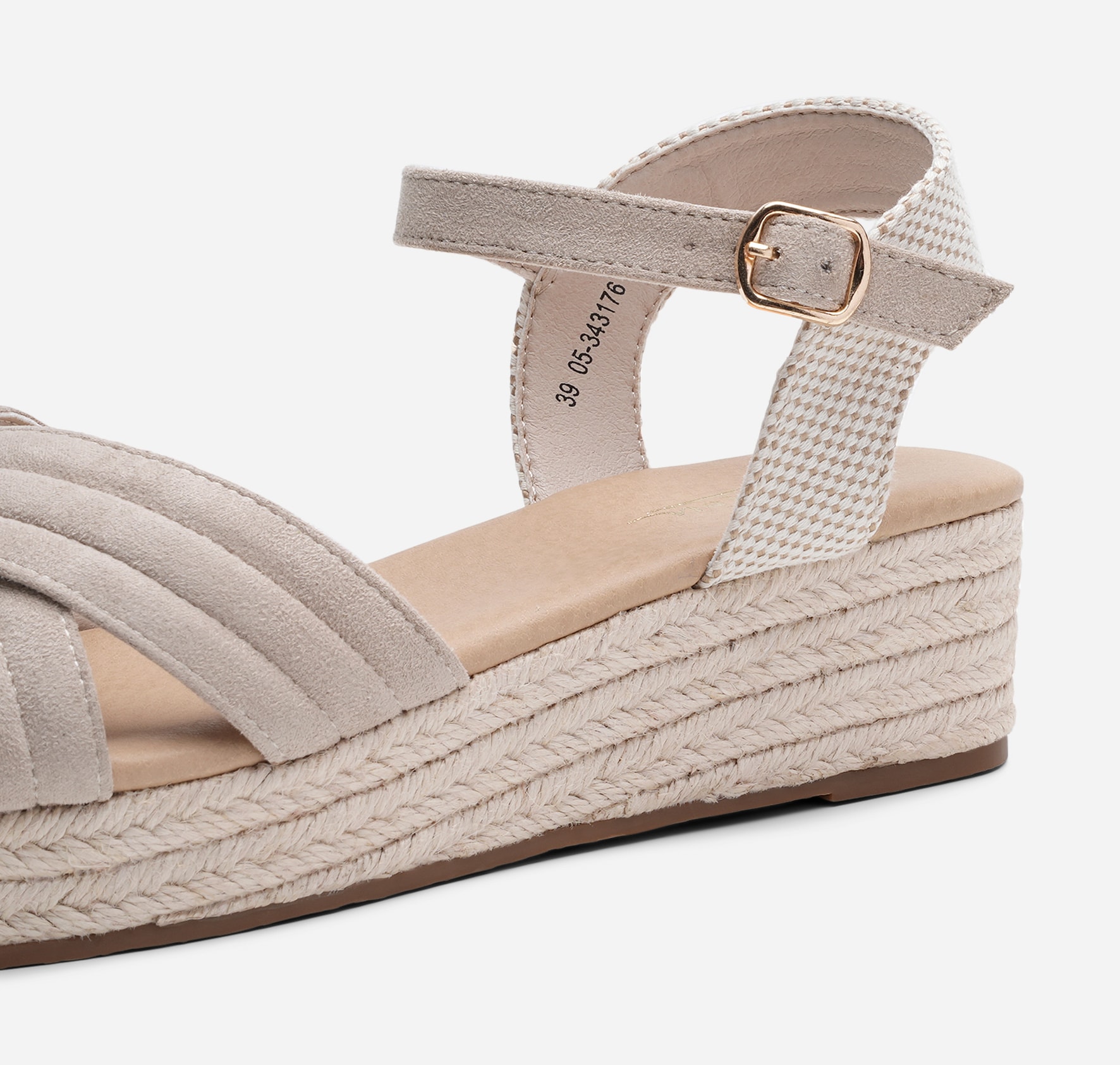 CLOU, Sandalett med repsåle Beige