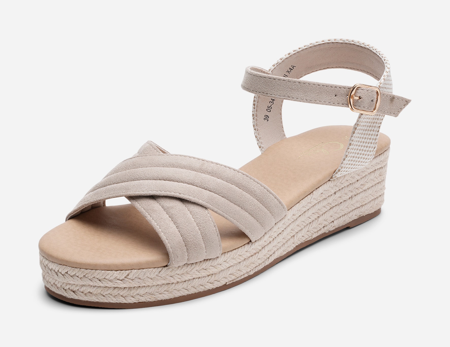 CLOU, Sandalett med repsåle Beige