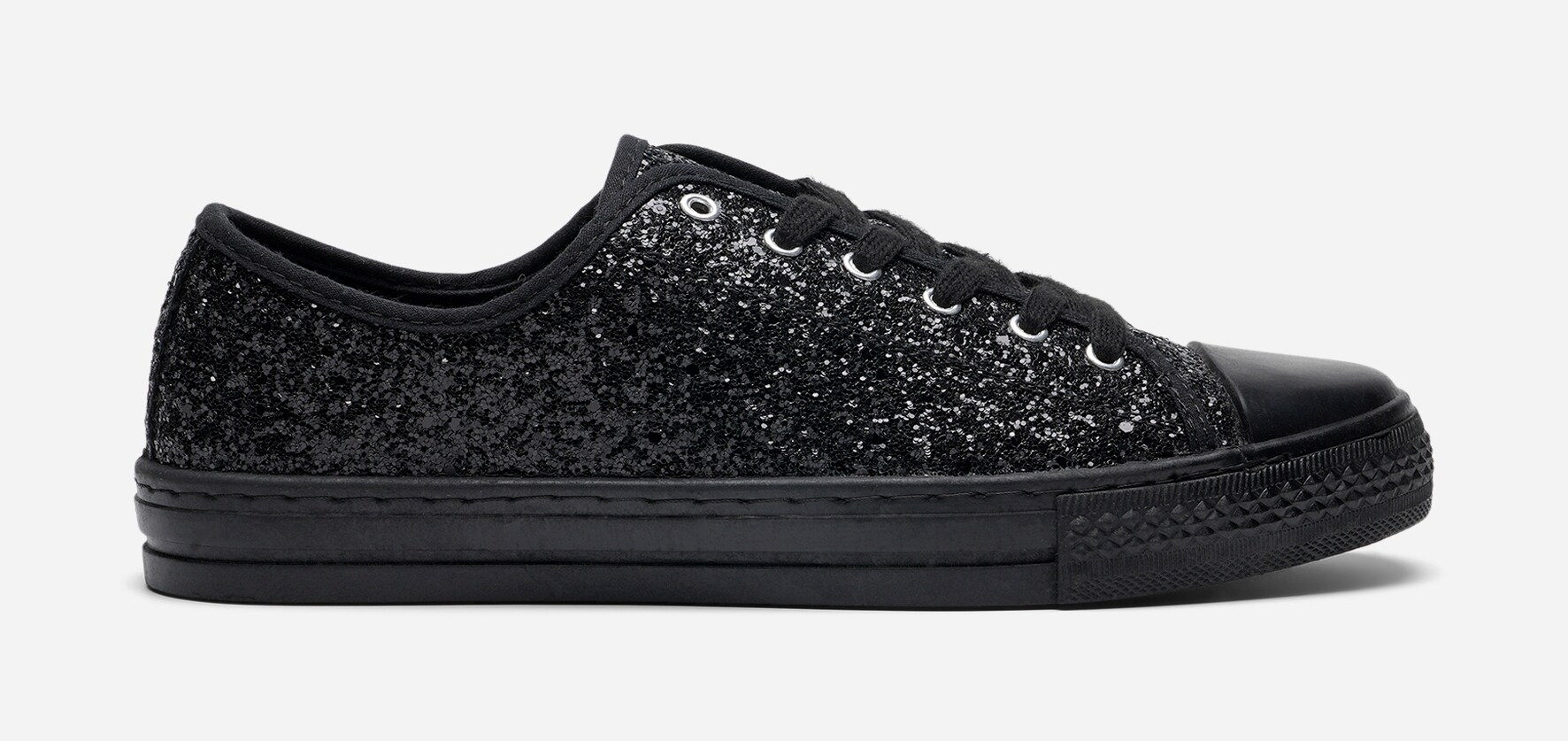 LEJON, Tekstilsko med glitter Sort