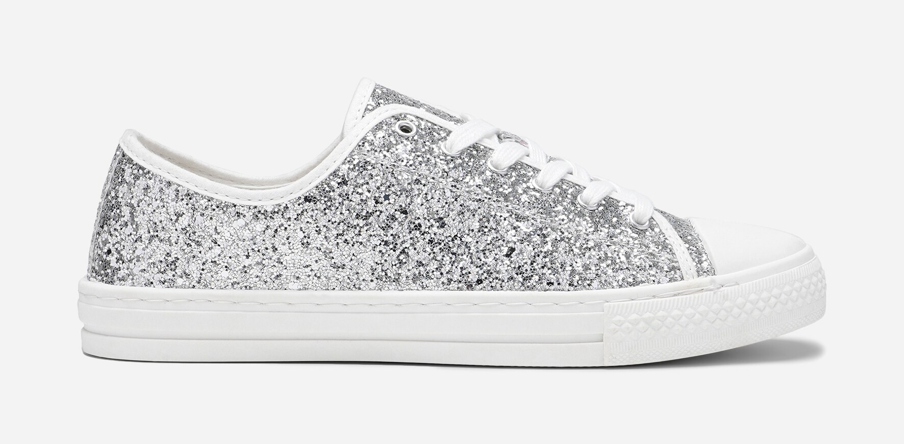 LEJON, Tekstilsko med glitter Metall