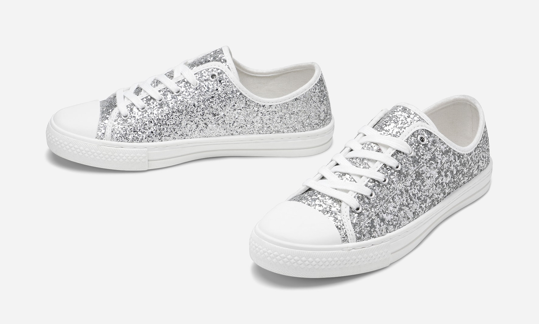 LEJON, Tekstilsko med glitter Metall