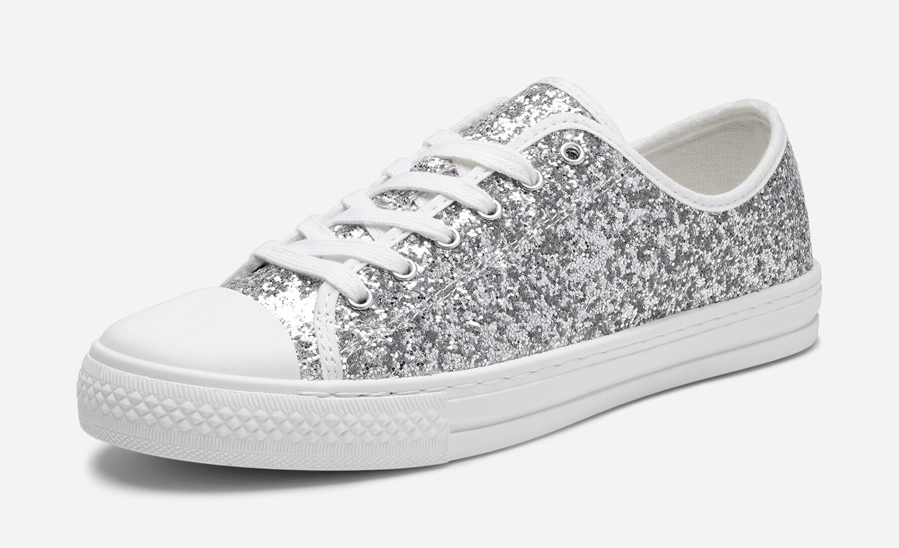 LEJON, Tekstilsko med glitter Metall