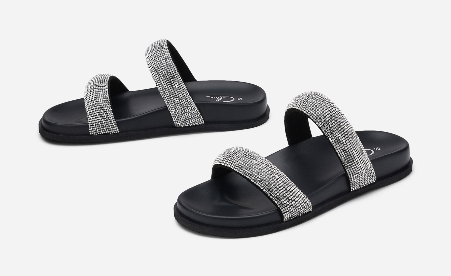 CLOU, Sandal med reimer Metall