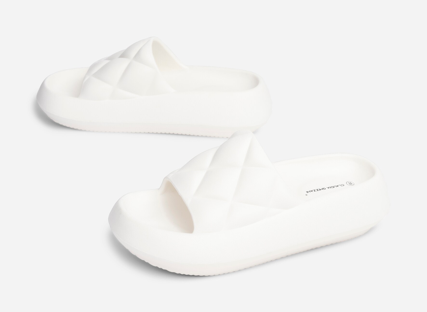 CLAUDIA GHIZZANI, Tøfler Hvit