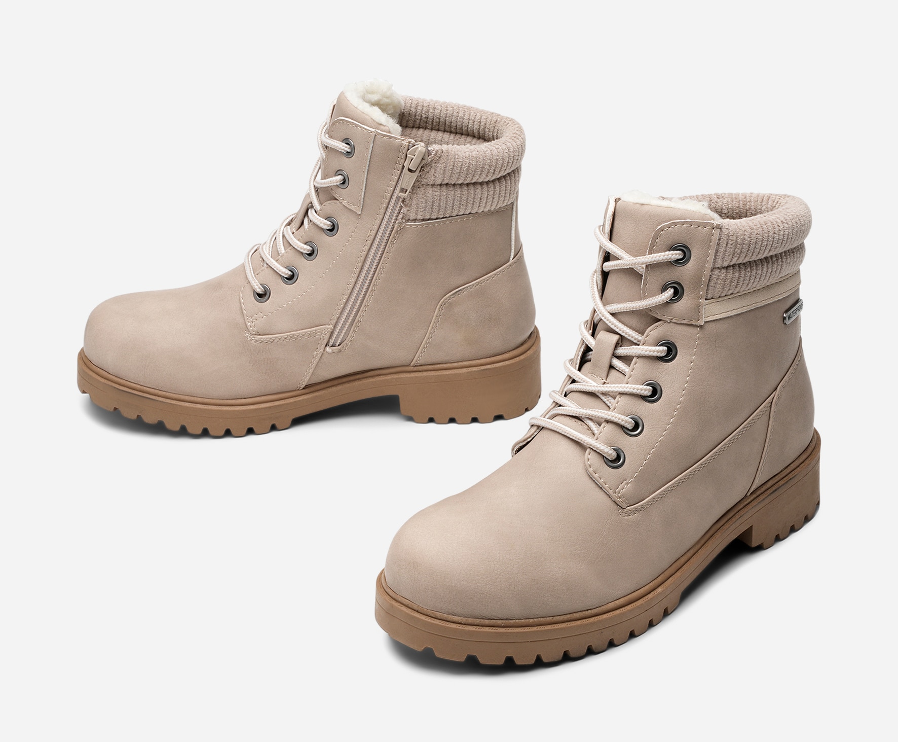 LEJON, Varmforet skolett waterproof Beige