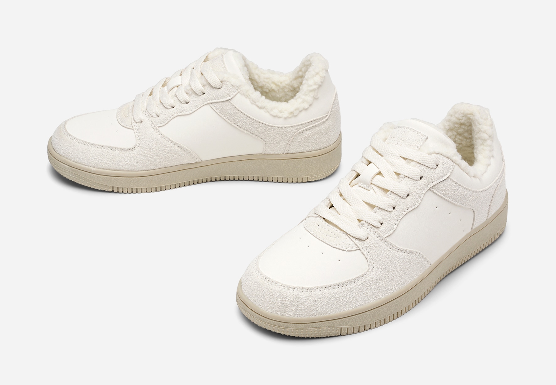 LEJON, Varmforet sneakers Hvit