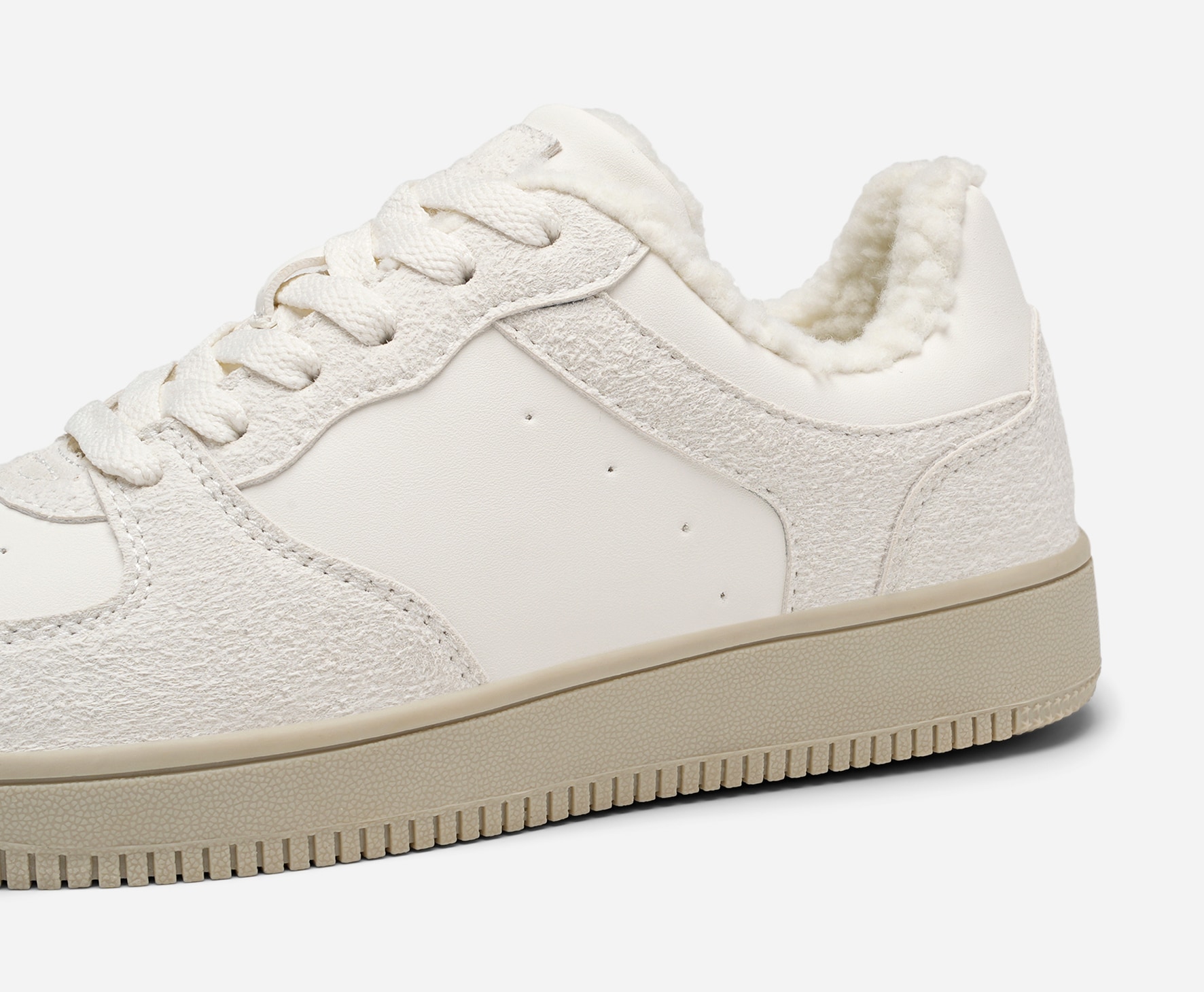 LEJON, Varmforet sneakers Hvit