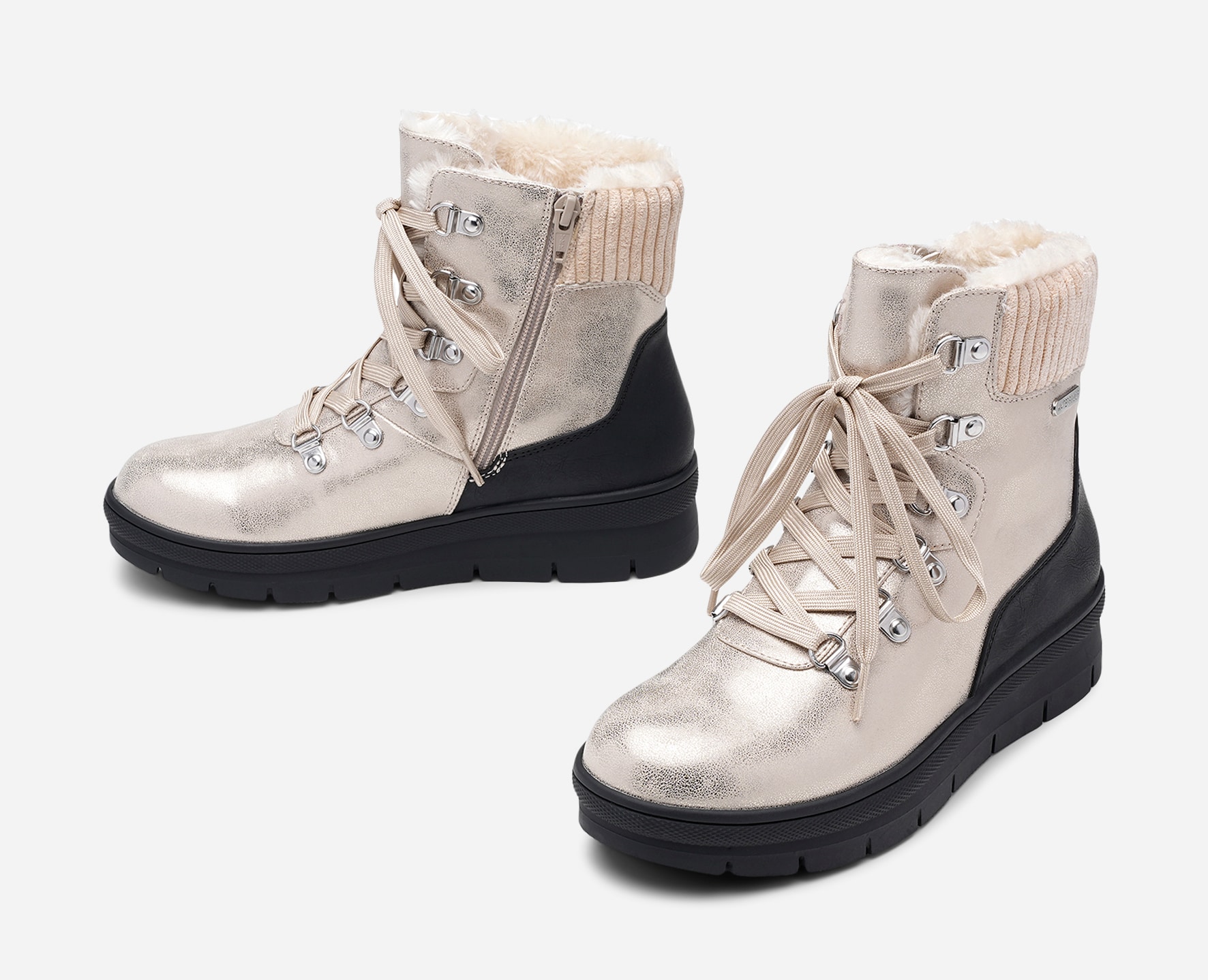 CLOU COMFORT, Varmforet skolett waterproof Beige