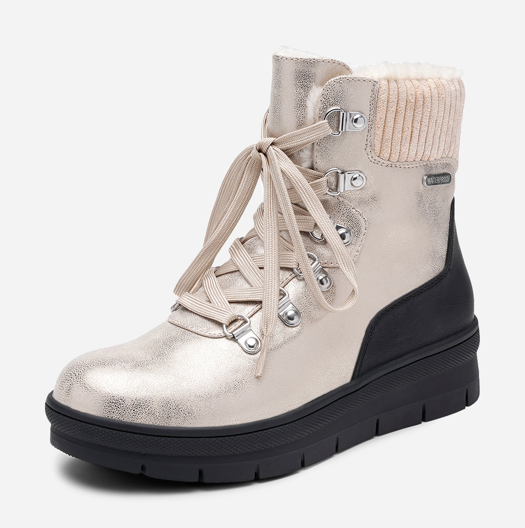 CLOU COMFORT, Varmforet skolett waterproof Beige