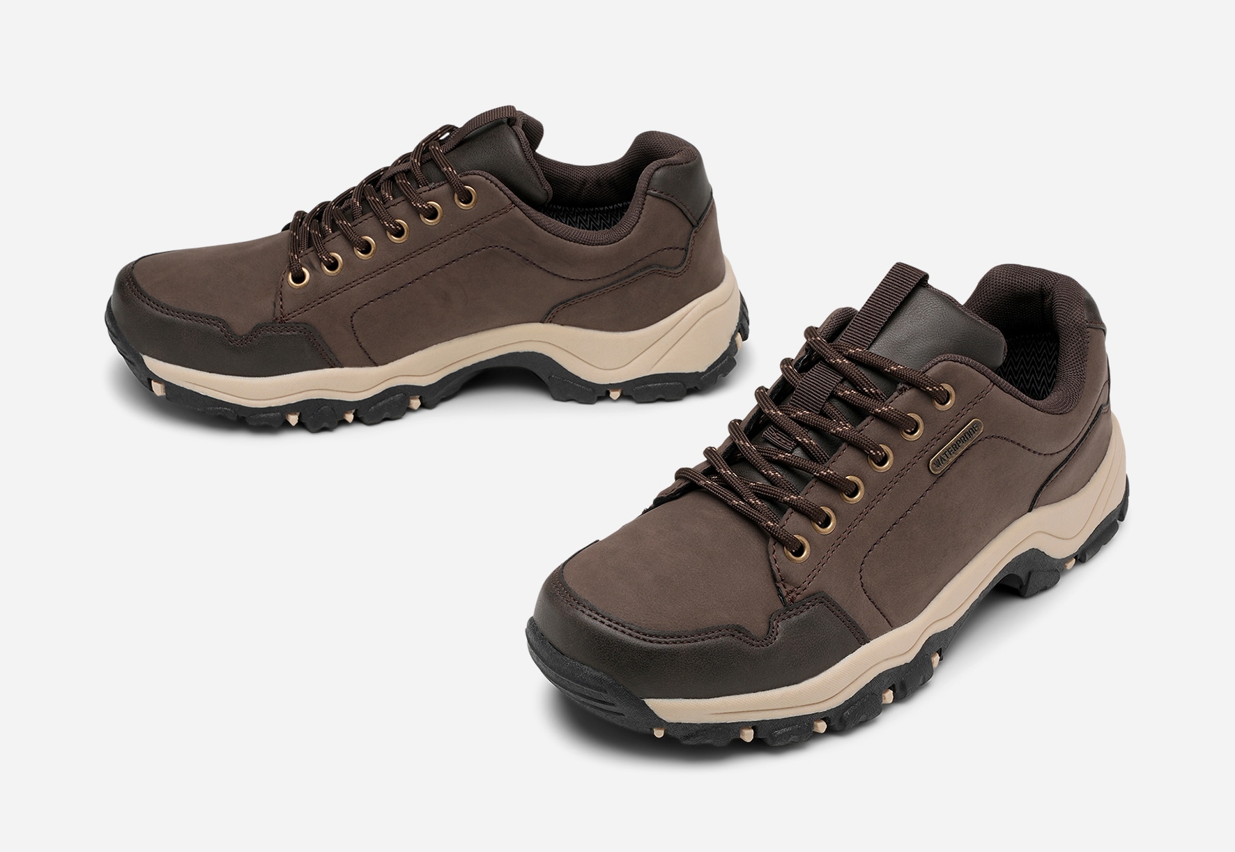 STEPSIDE, Snøresko waterproof Brun