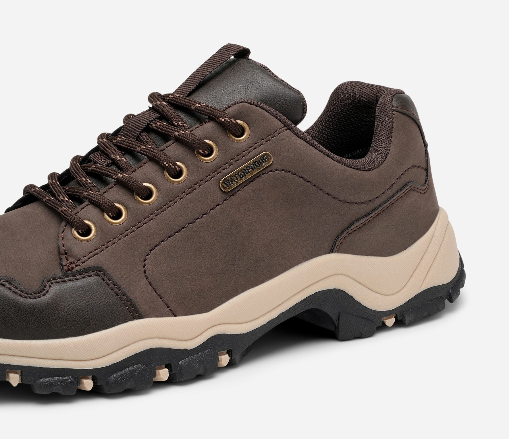 STEPSIDE, Snøresko waterproof Brun