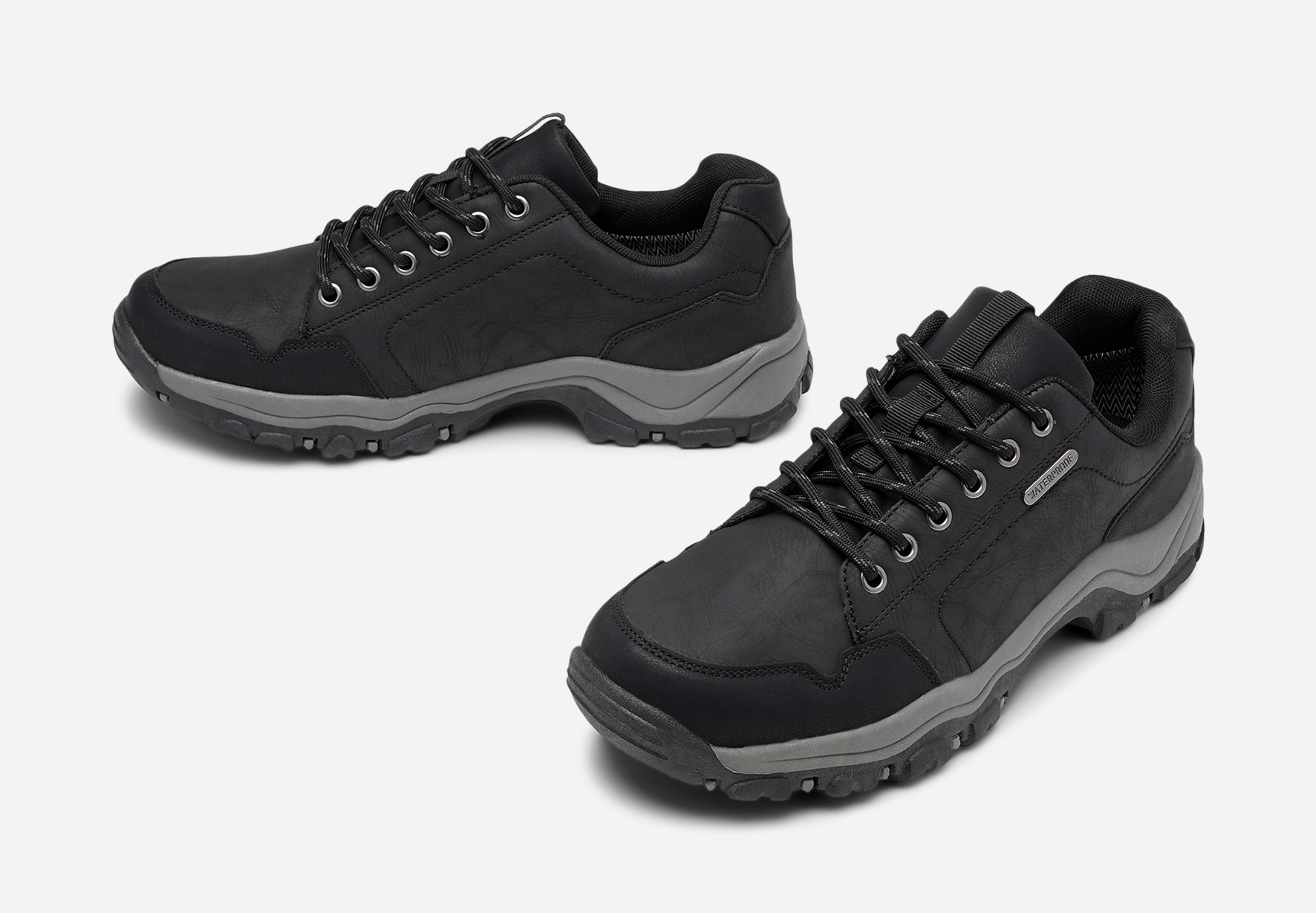 STEPSIDE, Snøresko waterproof Sort