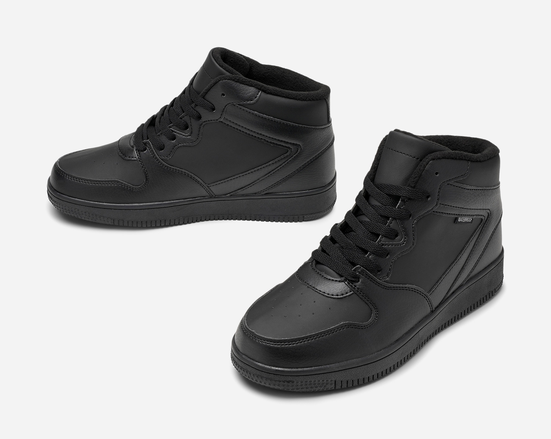LEJON, Fleeceforet høy sneakers waterproof Sort