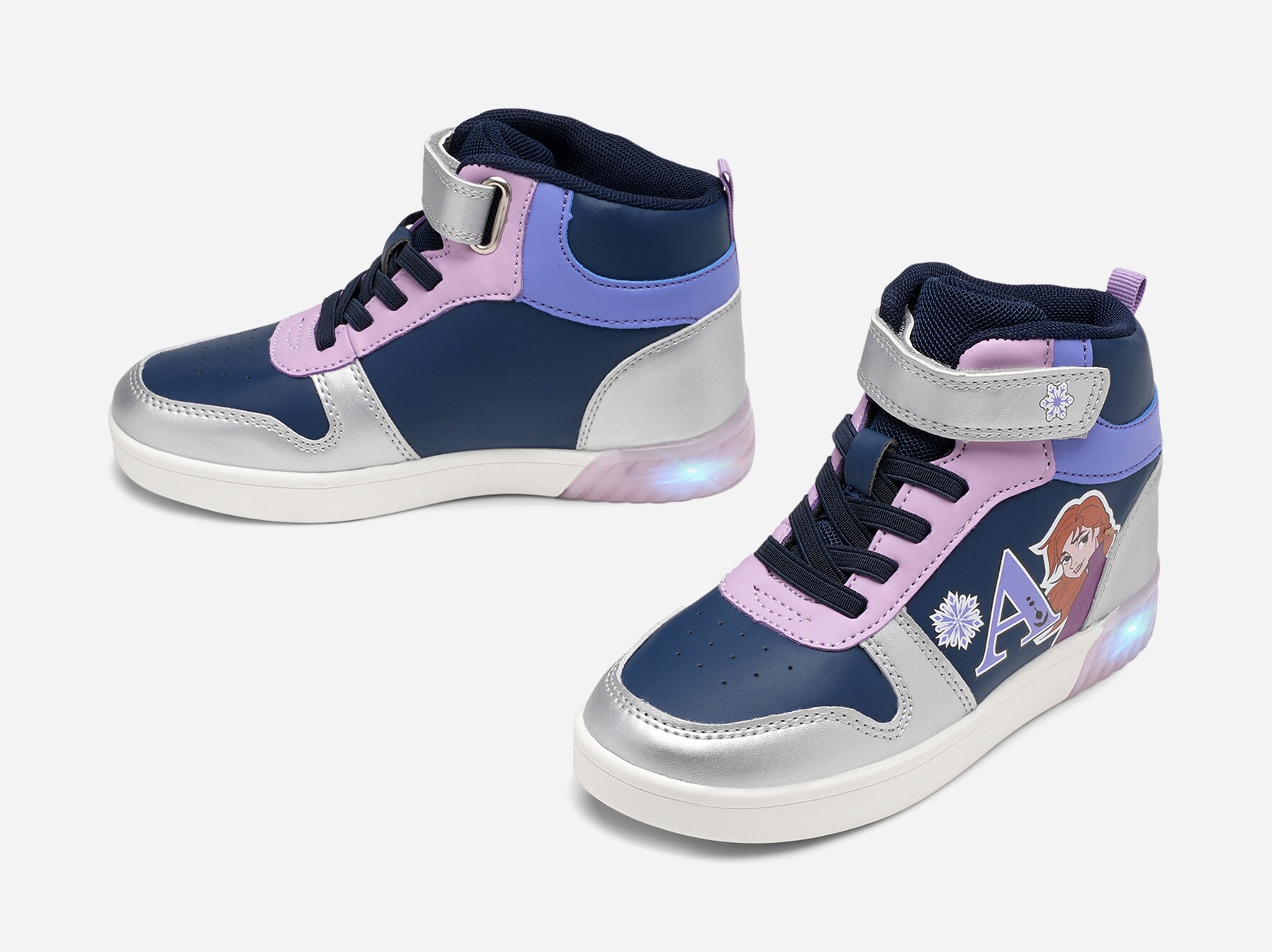 FROZEN, Høye sneakers med blinkende såle Lilla