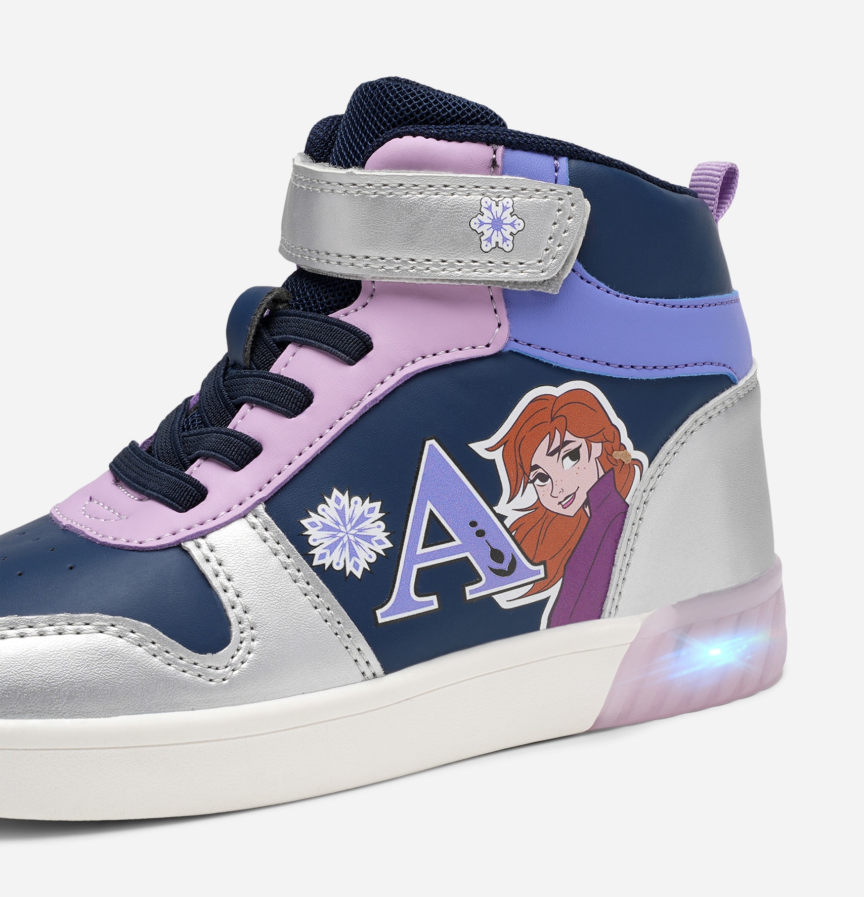FROZEN, Høye sneakers med blinkende såle Lilla