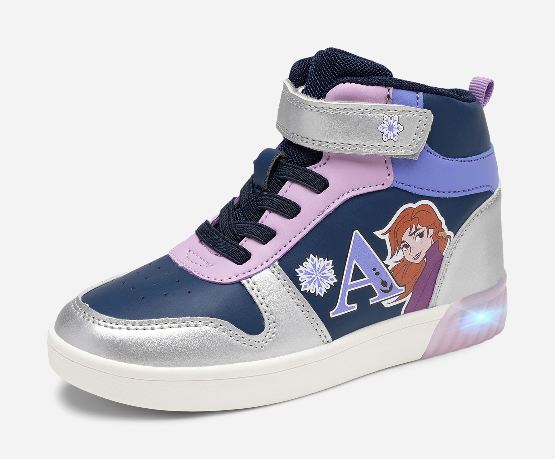FROZEN, Høye sneakers med blinkende såle Lilla