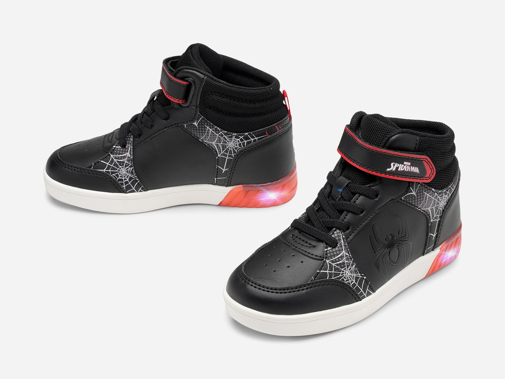 SPIDERMAN, Blinkende høye sneakers Flerfarget