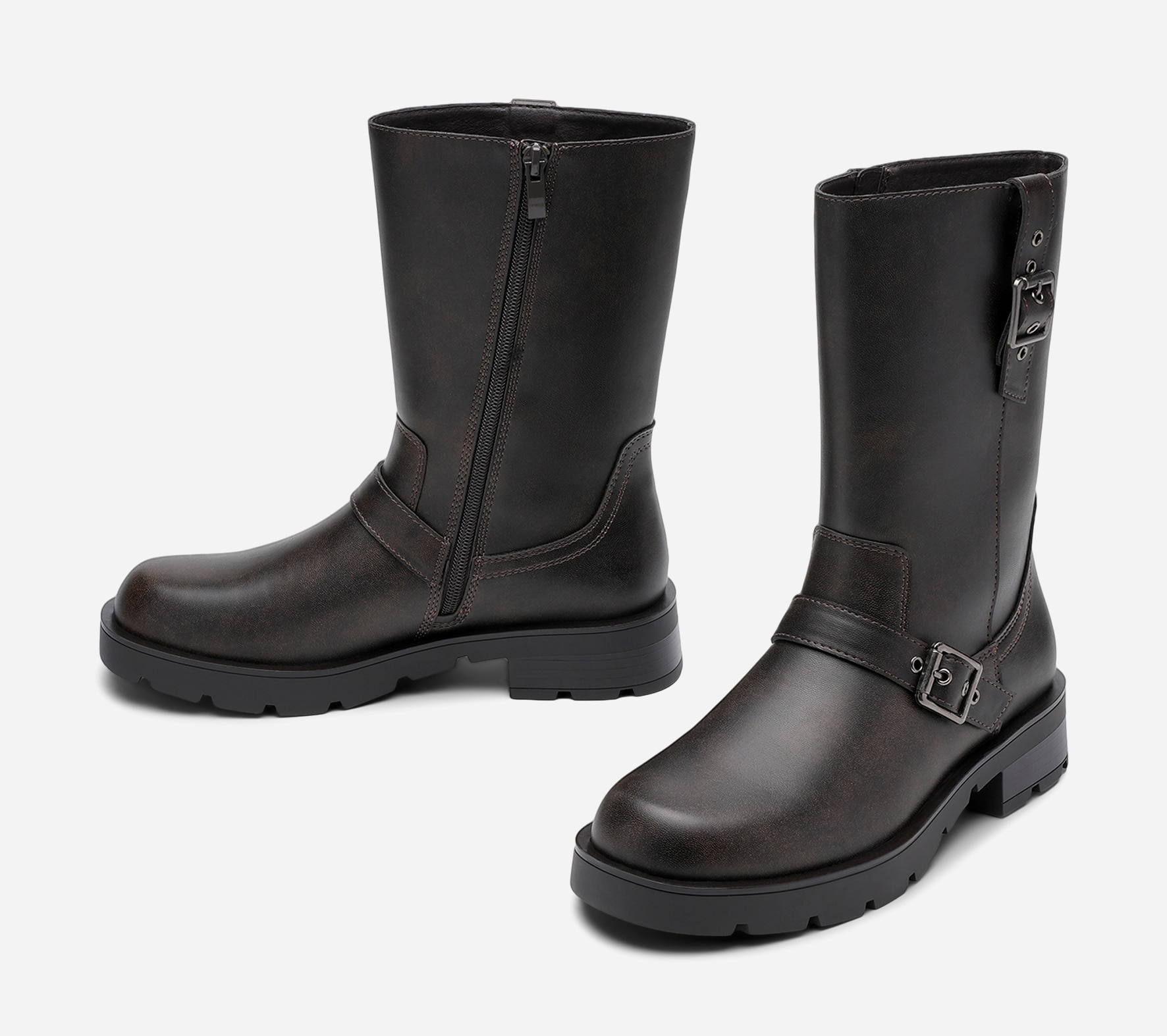CLOU, Bikerboots Brun
