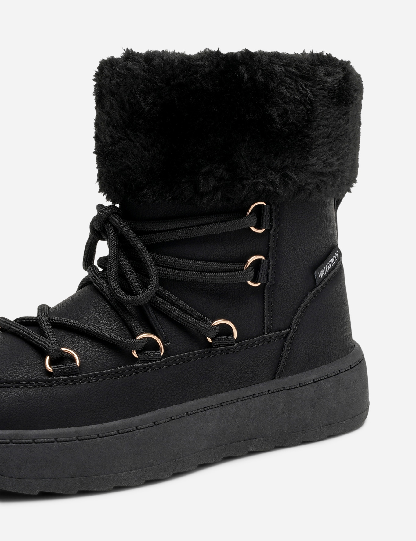 LEJON, Varmforet skolett waterproof Sort