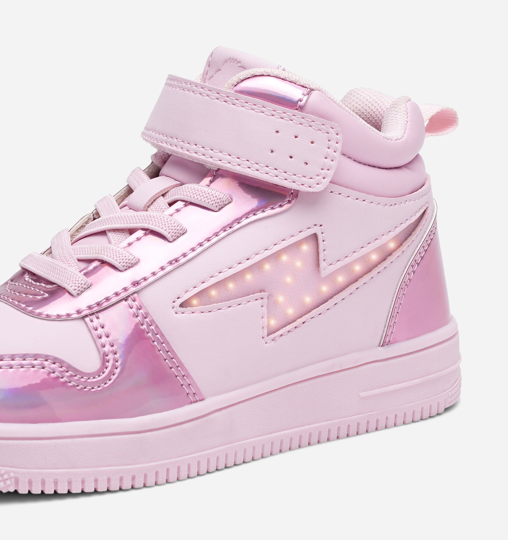 LEJON, Blinkende høye sneakers Rosa