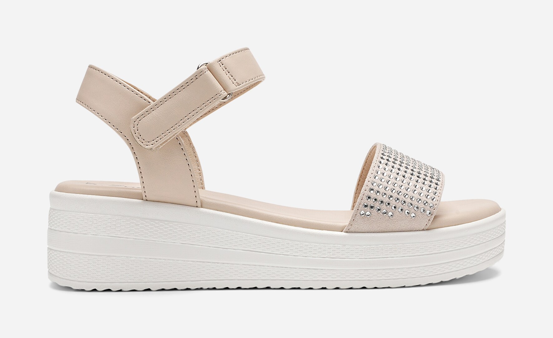 ZOEY, Sandal med platåsåle Beige
