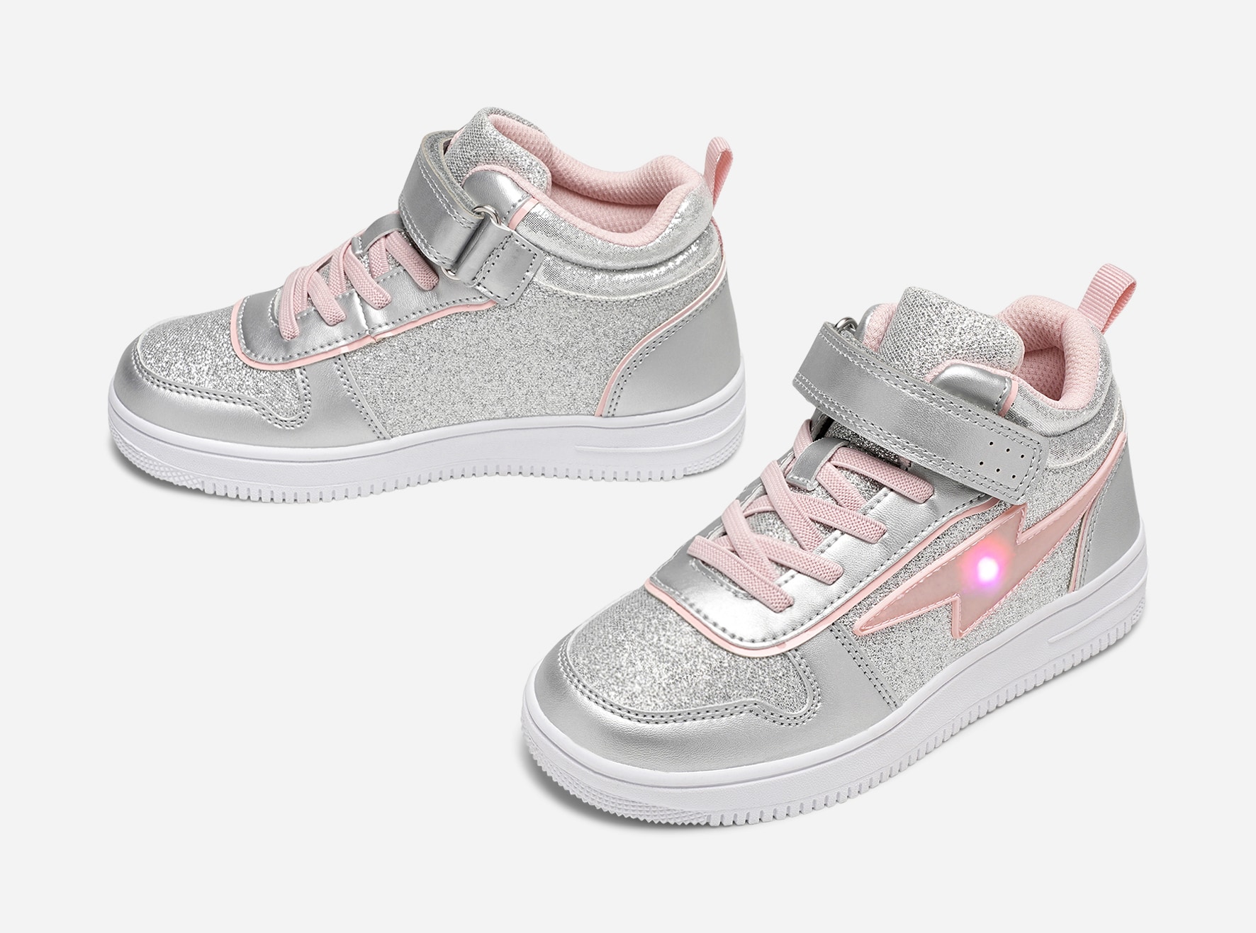 LEJON, Blinkende høye sneakers Metall