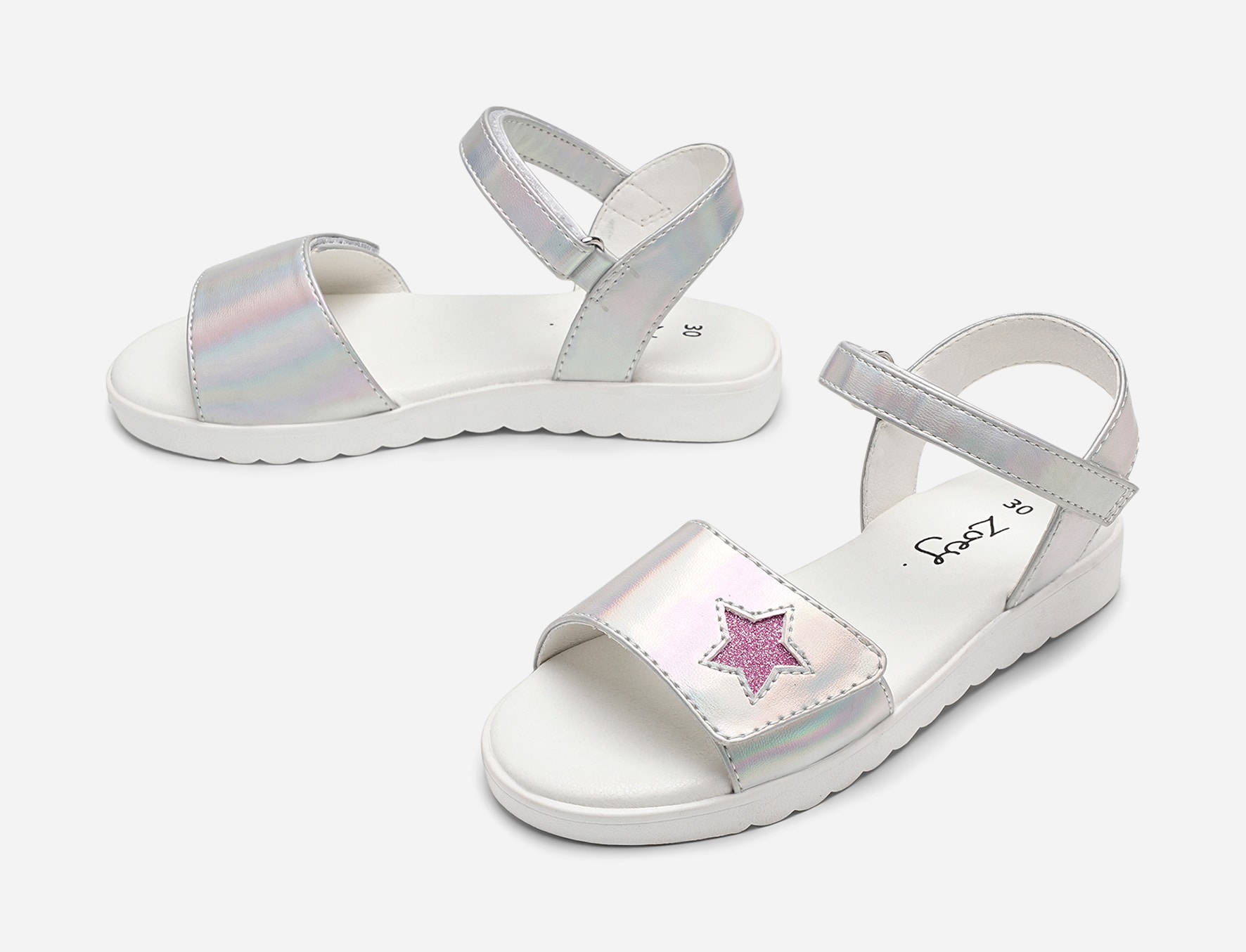 ZOEY, Sandal med reimer Metall