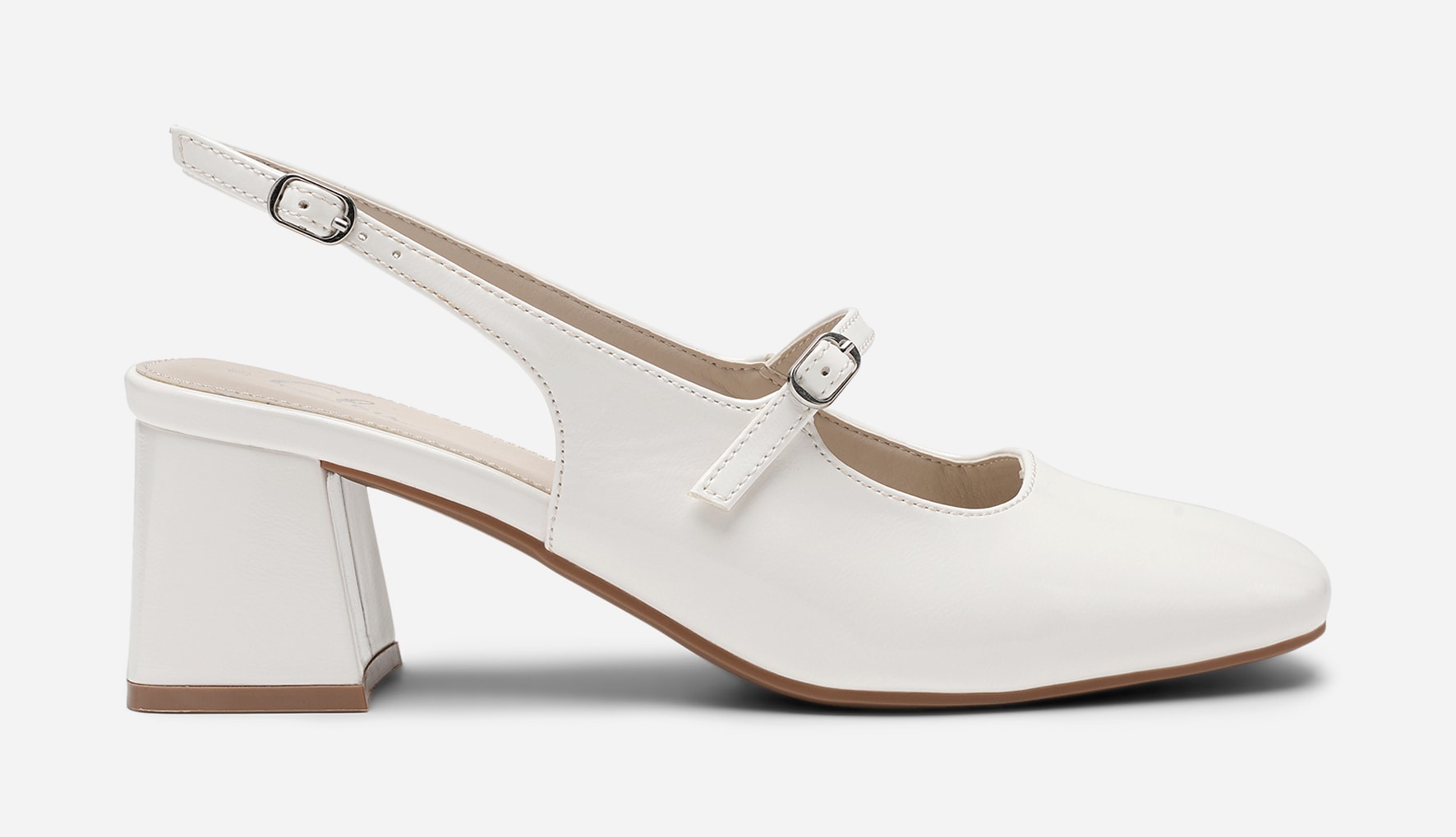 CLOU, Pumps med slingback Hvit