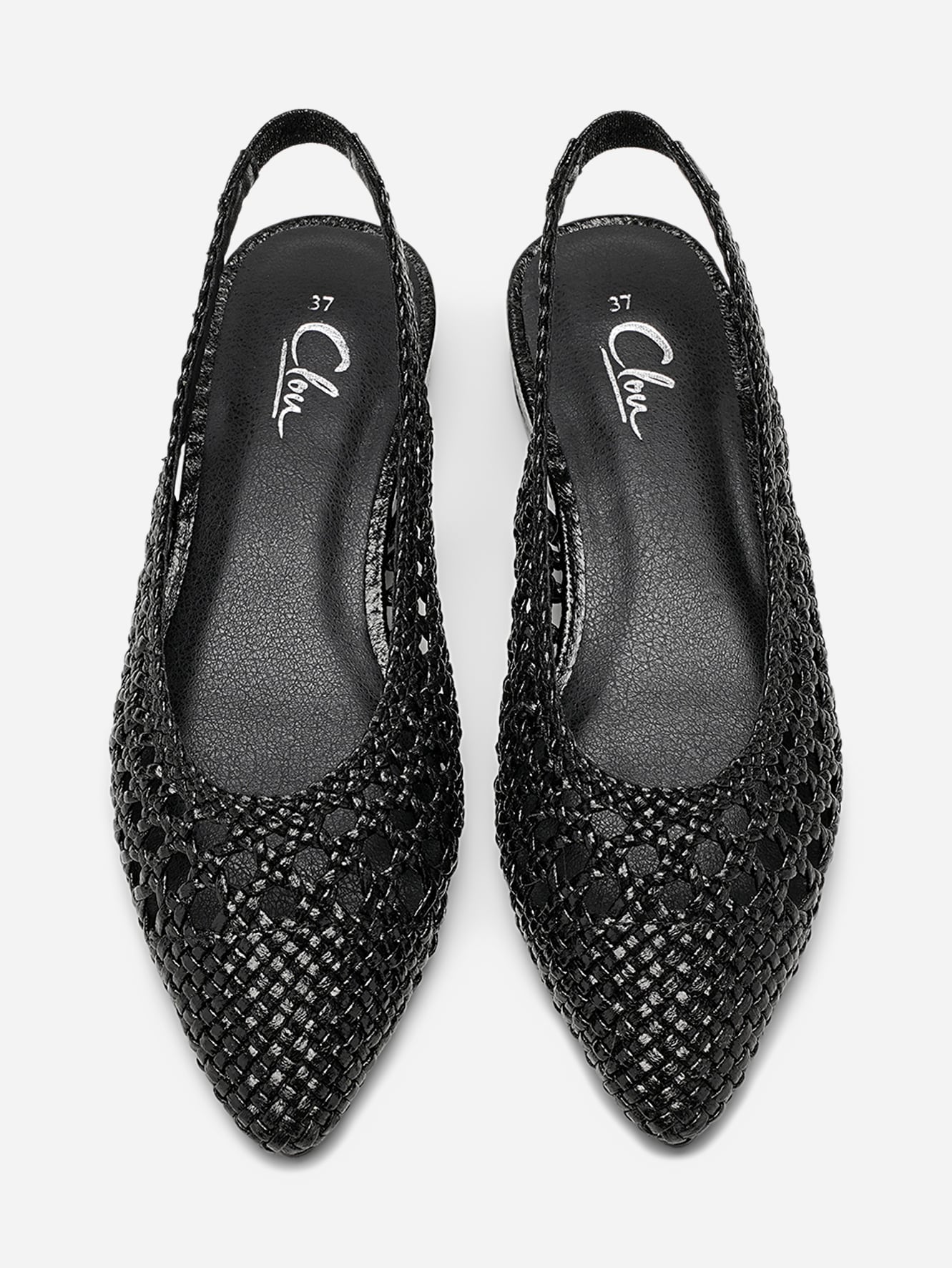 CLOU, Ballerinasko med slingback Sort