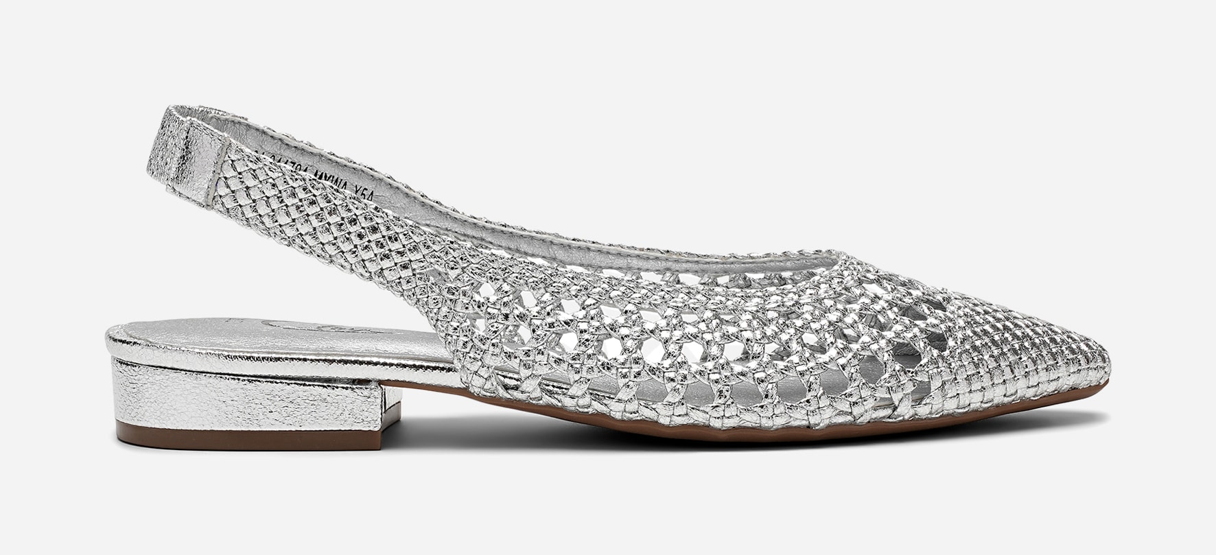 CLOU, Ballerinasko med slingback Metall