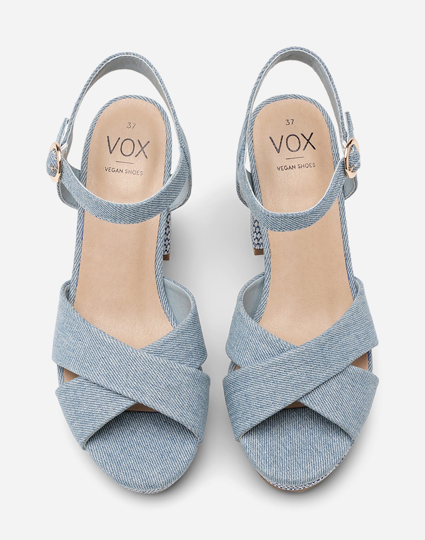 VOX, Sandalett med platåsåle Blå