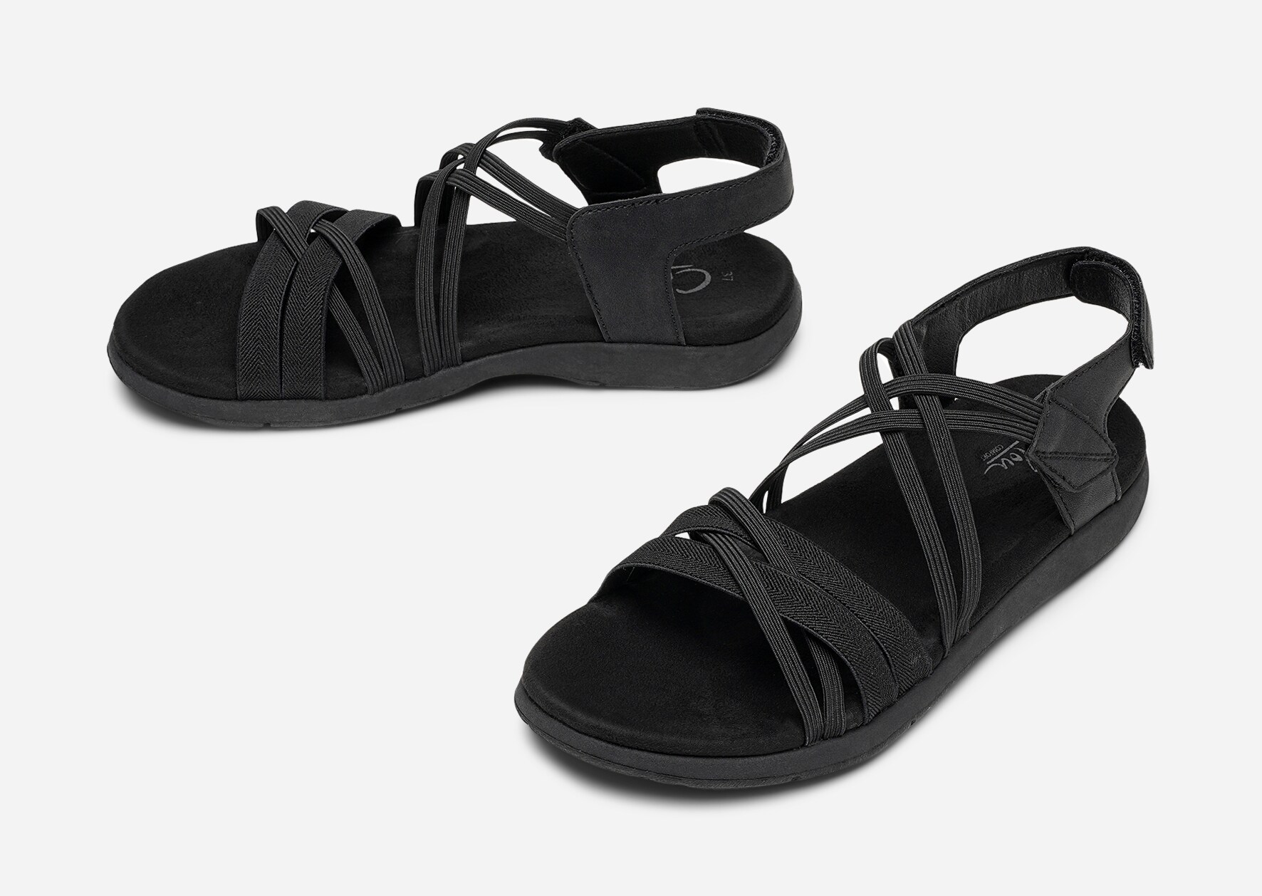 CLOU COMFORT, Sandal med reimer Sort