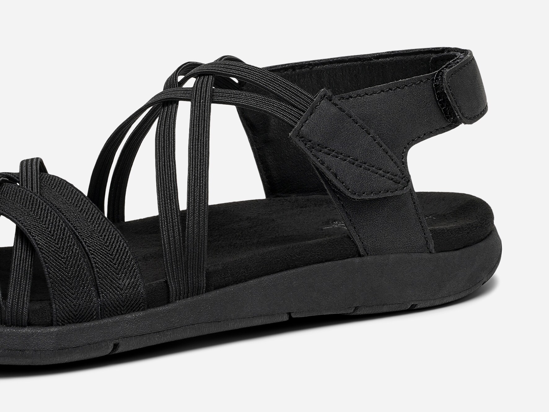 CLOU COMFORT, Sandal med reimer Sort