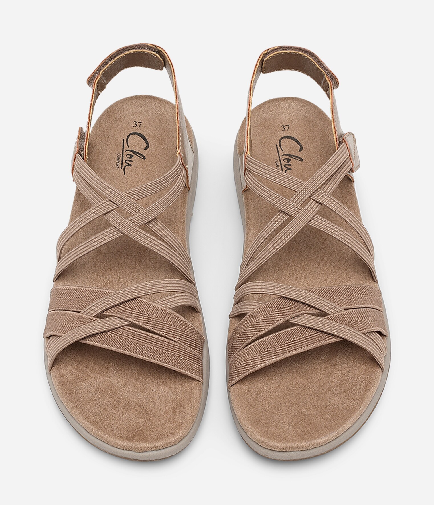 CLOU COMFORT, Sandal med reimer Brun