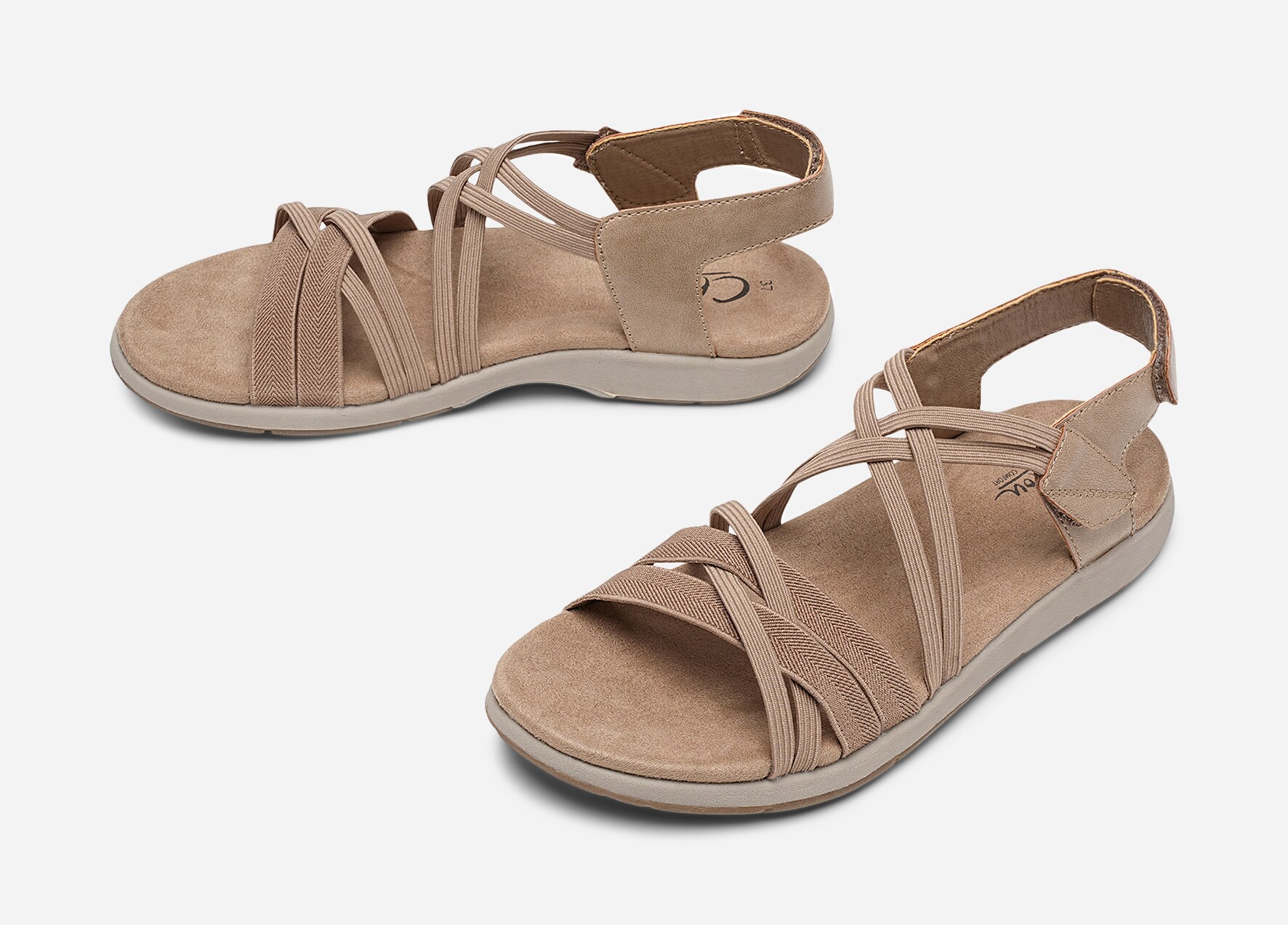 CLOU COMFORT, Sandal med reimer Brun