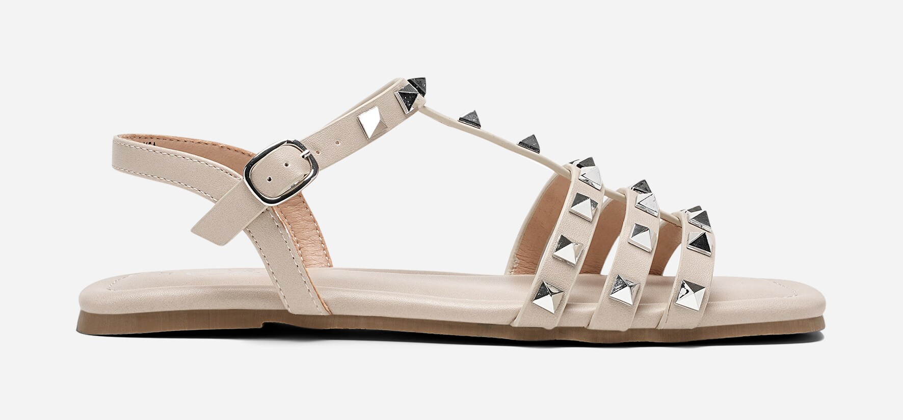 CLOU, Sandal med reimer Beige