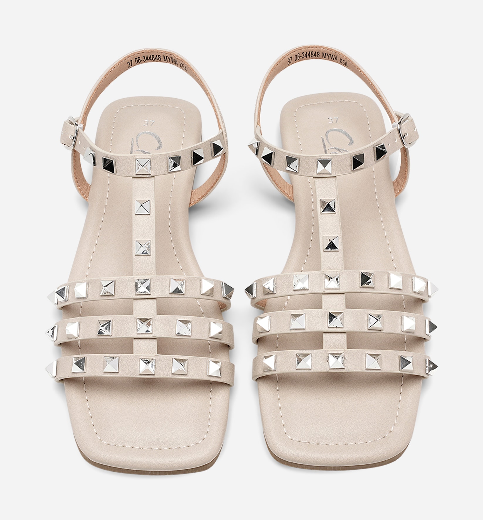 CLOU, Sandal med reimer Beige