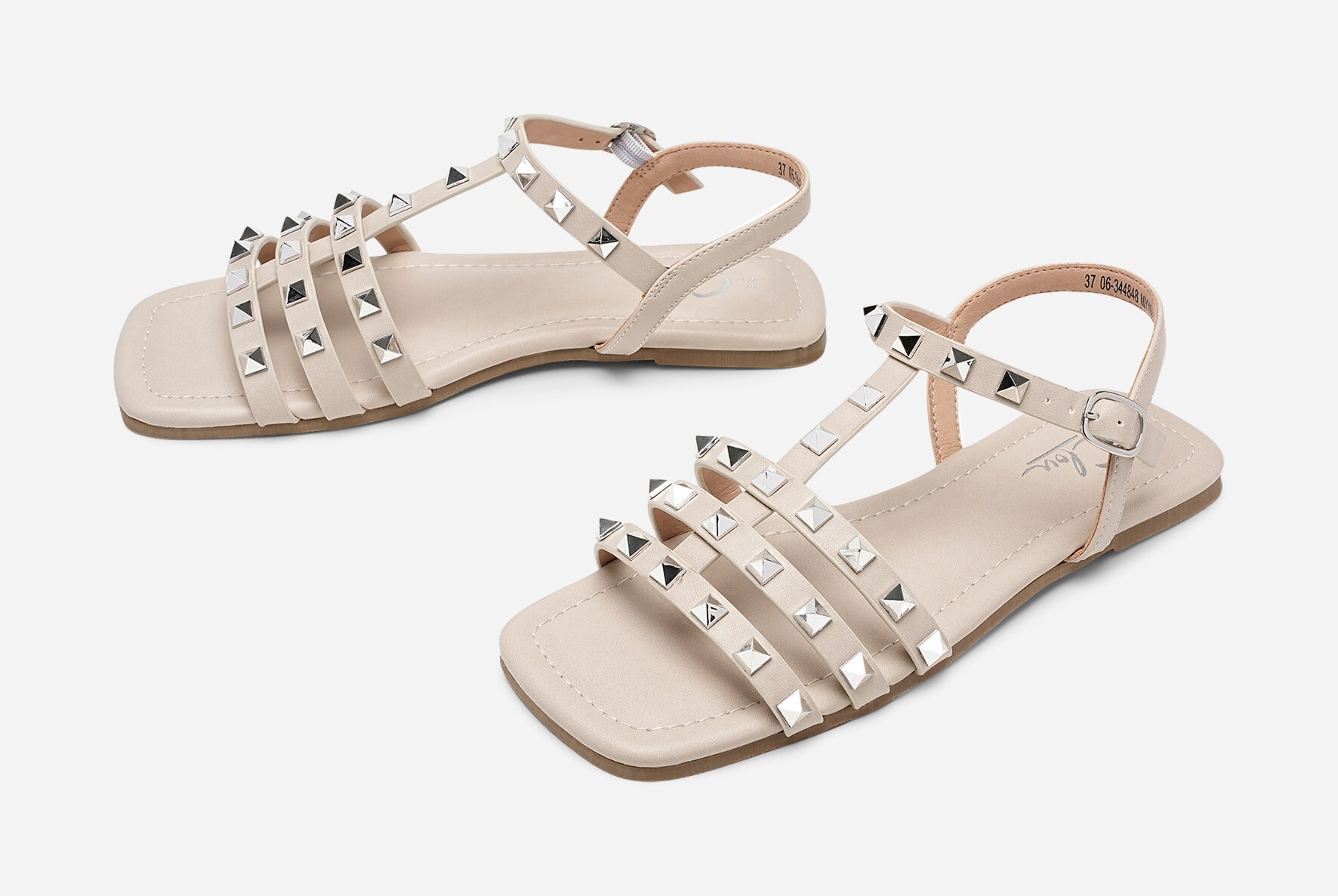 CLOU, Sandal med reimer Beige