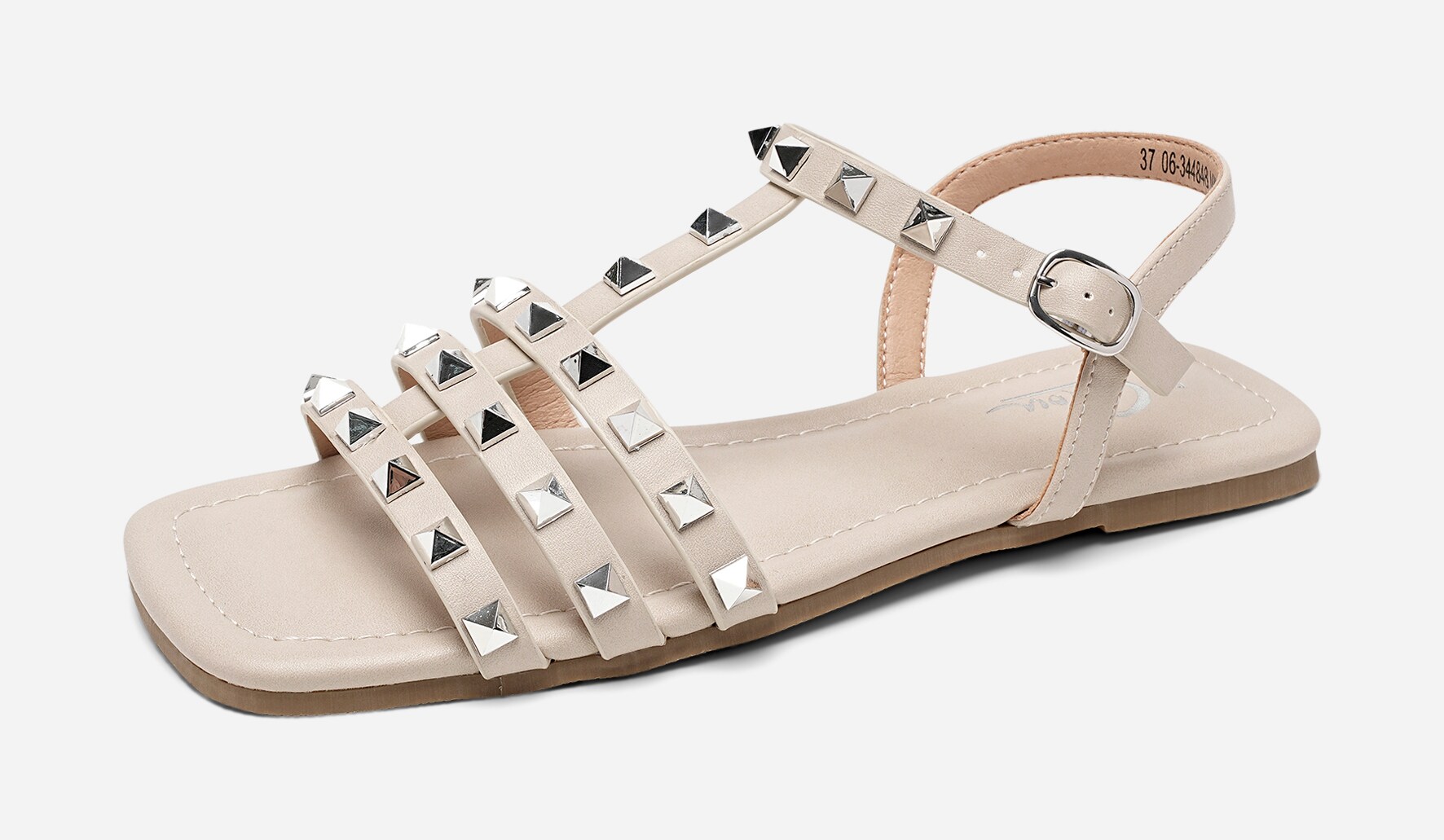 CLOU, Sandal med reimer Beige
