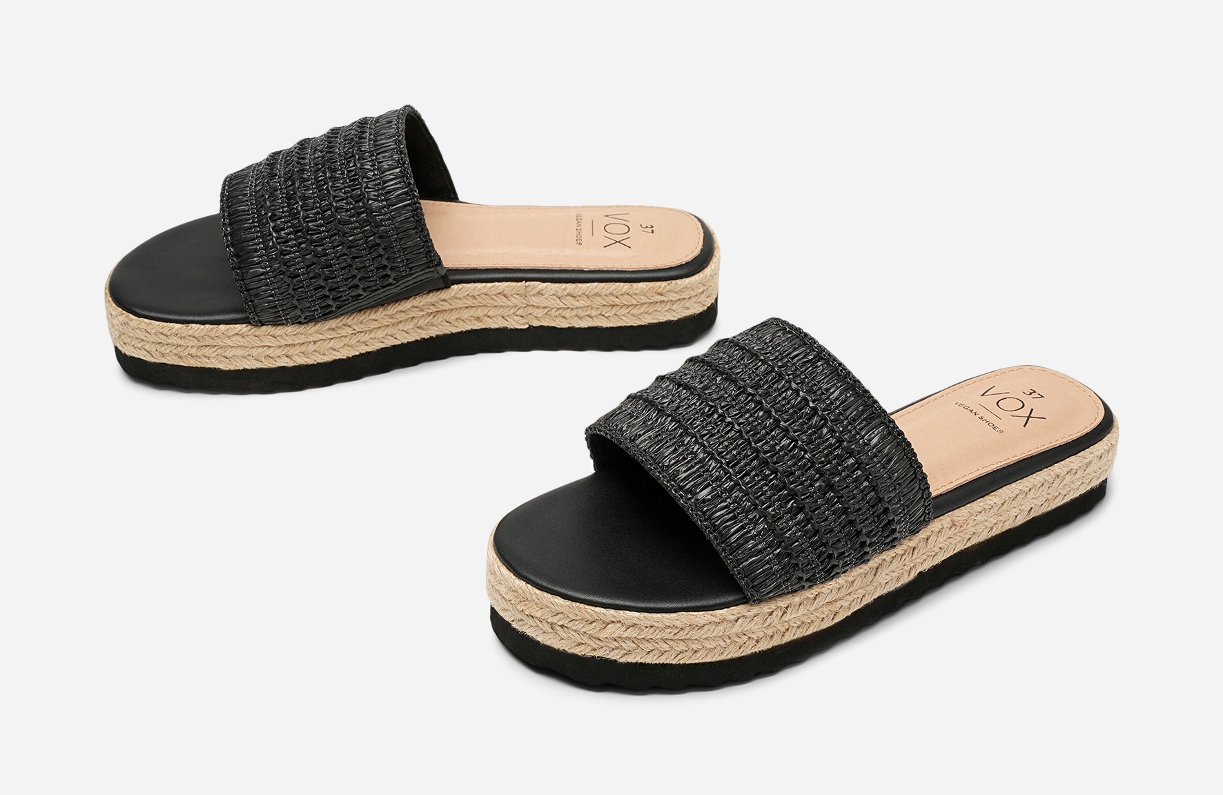 VOX, Sandal med repsåle Sort