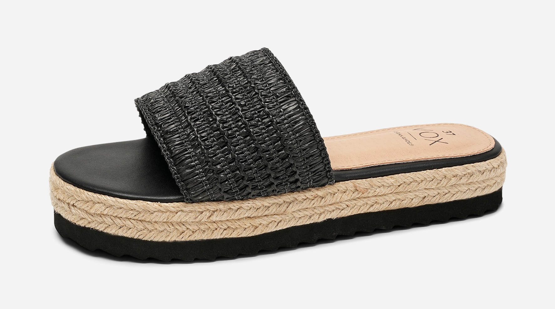 VOX, Sandal med repsåle Sort