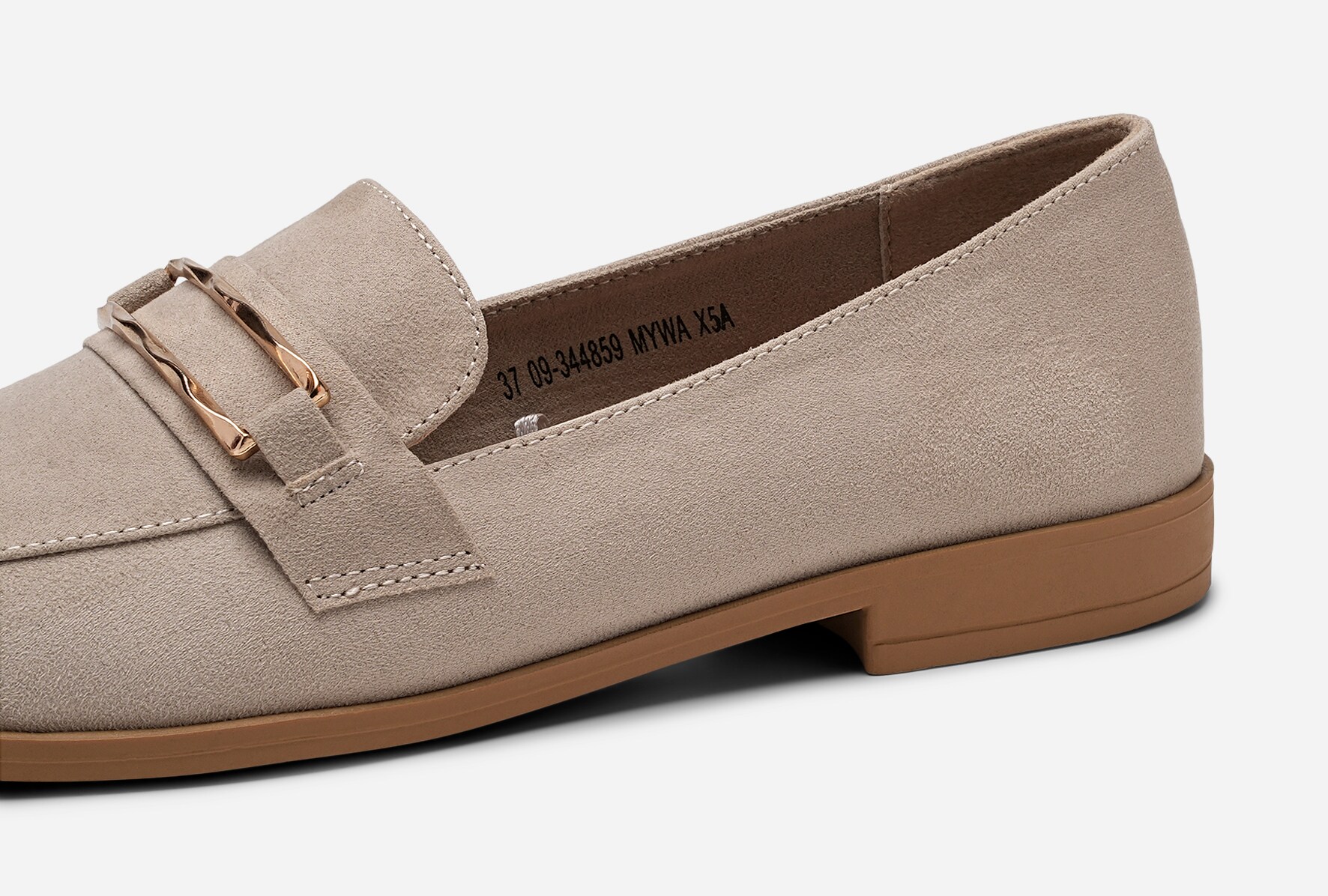 CLOU, Loafer med spenne Beige
