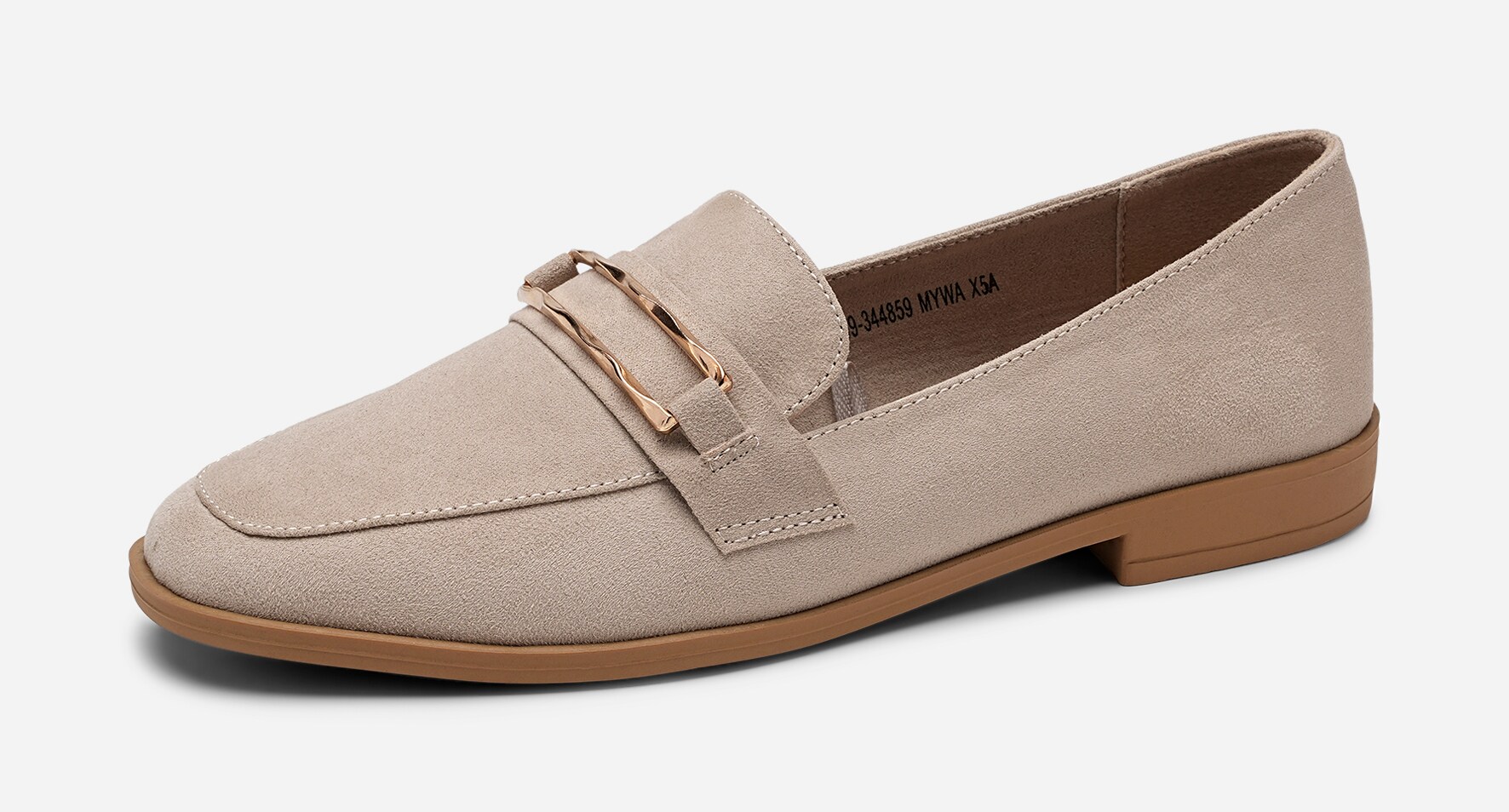 CLOU, Loafer med spenne Beige