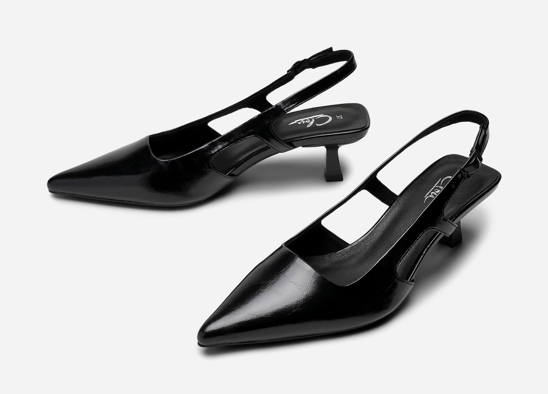CLOU, Pumps med slingback Sort